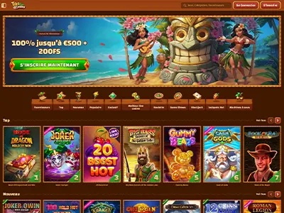 Jouer et gagner sur le Tiki Casino, un casino en ligne fiable, n'a jamais été si facile !